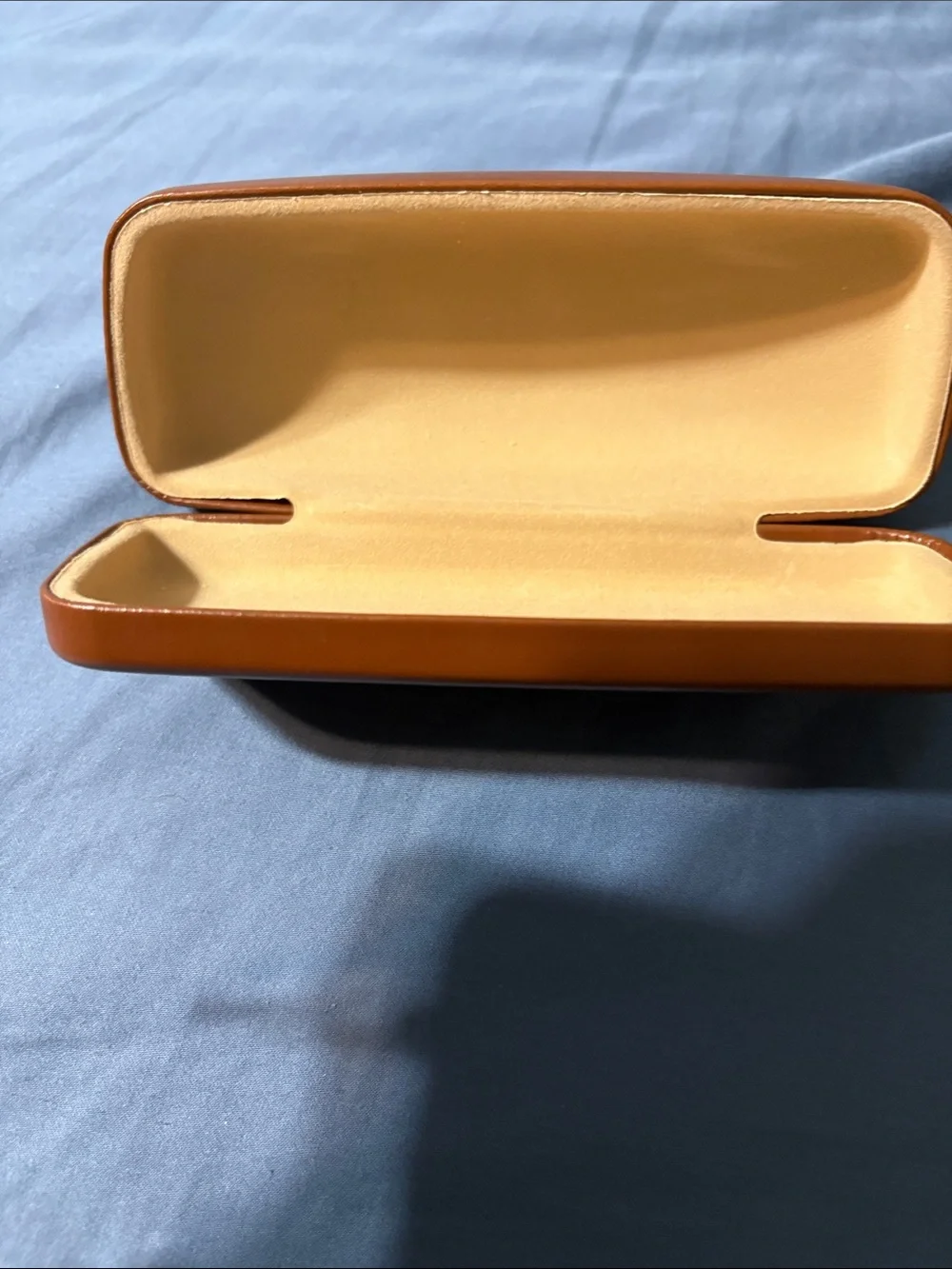 Longchamp Orange Leather Eyewear Case